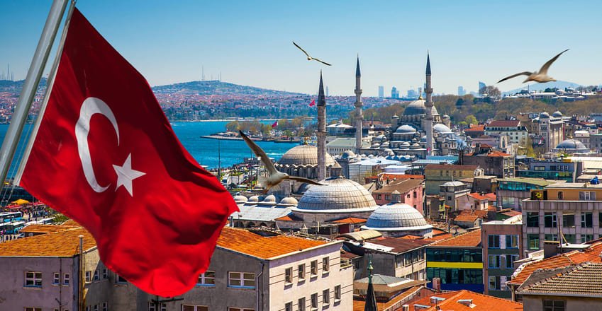 Uma vista panorâmica de Istambul